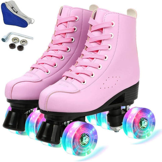 NovaRoll™ - Double Row Flash Roller Skates for Adults