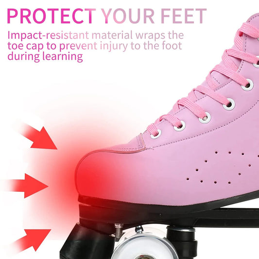 NovaRoll™ - Double Row Flash Roller Skates for Adults